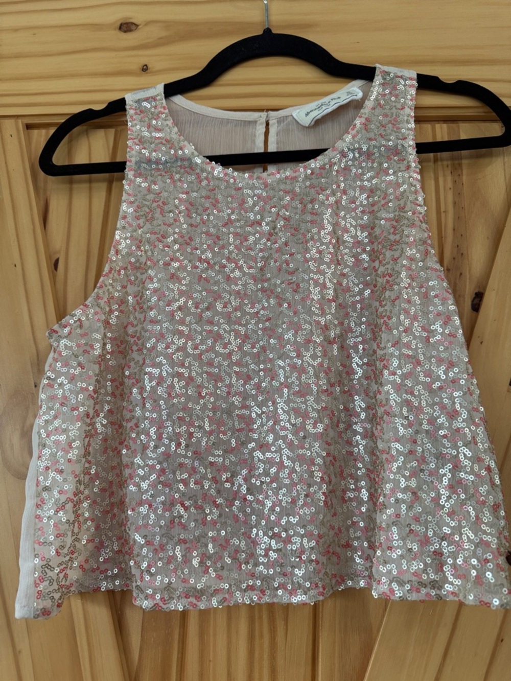 Abercrombie & Fitch Pink Sequin Tank